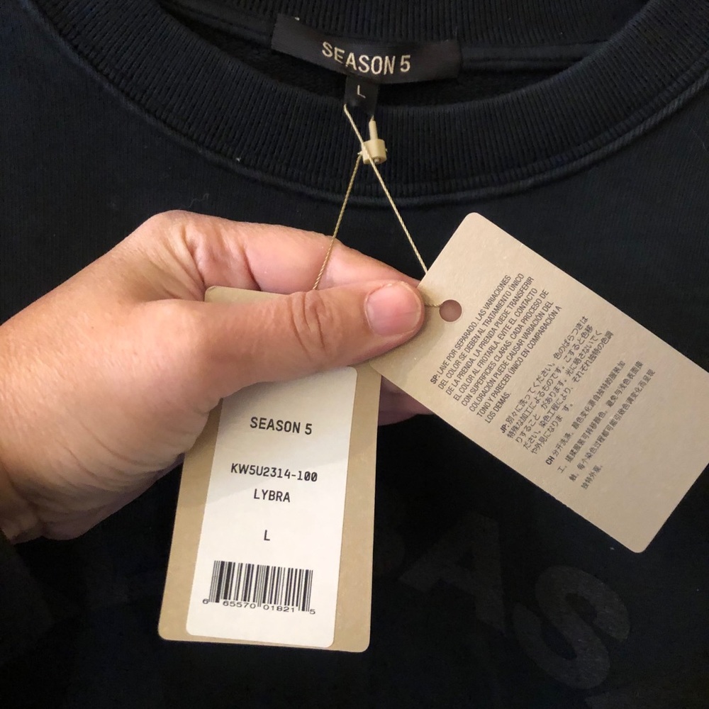 Addidas - Yeezy - Calabasas Black Sweatshirt- LG - Picture 8 of 16